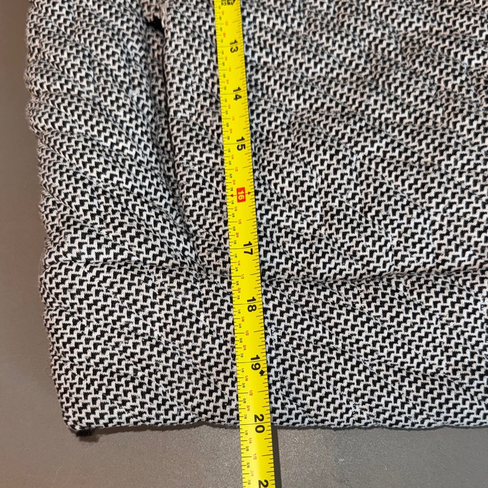 Gap Black and White Hoodie Cowl Neck Quilted Sweatshirt Small - Picture 9 of 10